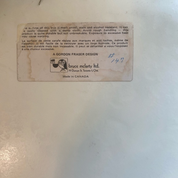 1970s FAB tray featuring an illustration of a flower child couple on a rowboat. - Picture 4 of 10